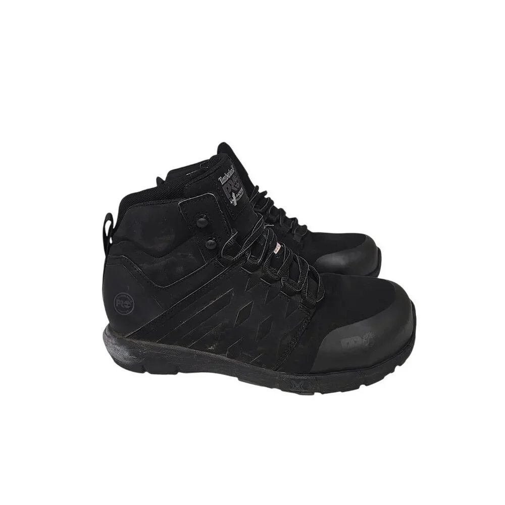 Timberland PRO Men's A297S Radius CTCP Mid Athletic Work Boots Black Size 8W - Picture 2 of 8